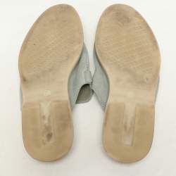 Pre Owned Loro Piana Eucalyptus Suede Summer Charms Walk Mules Size 37