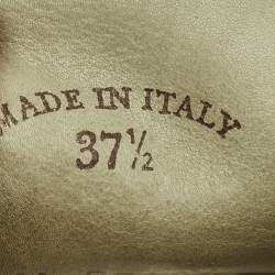 Pre Owned Loro Piana Mint Green Nubuck Leather Babouche Charms Walk Flat Mules Size 37.5