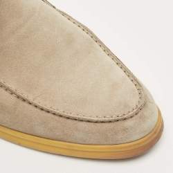 Loro Piana Beige Suede Open Walk Ankle Boots Size 39