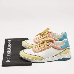 Loro Piana Multicolor Leather and Suede Play Sneakers Size 38