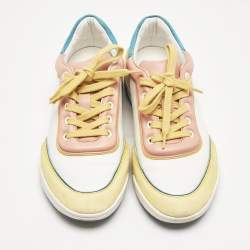 Loro Piana Multicolor Leather and Suede Play Sneakers Size 38