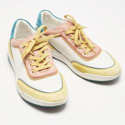 Loro Piana Multicolor Leather and Suede Play Sneakers Size 38