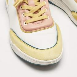 Loro Piana Multicolor Leather and Suede Play Sneakers Size 38