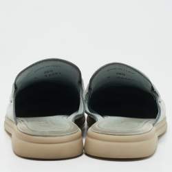 Loro Piana Light Blue Suede Babouche Charms Walk Flat Mules Size 38.5