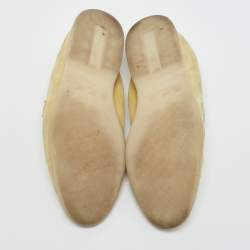 Loro Piana Light Yellow Suede Summer Charms Walk Loafers Size 38.5