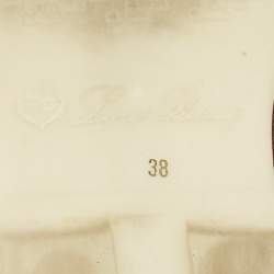 Pre Owned Loro Piana Burgundy Suede Babouche Charms Walk Flat Mules Size 38