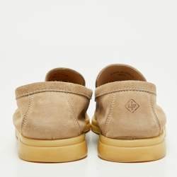 Loro Piana Beige Suede Summer Walk Loafers Size 36.5