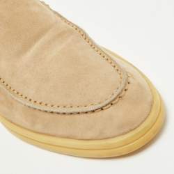 Loro Piana Beige Suede Summer Walk Loafers Size 36.5