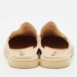 Pre Owned Loro Piana Beige Suede Summer Charms Walk Mules Size 37