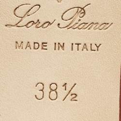 Pre Owned Loro Piana Blue Suede Summer Charms Walk Slide Sandals Size 38.5