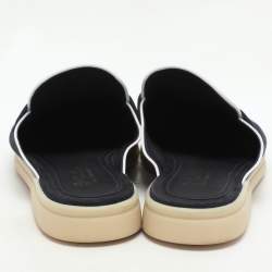Pre Owned Loro Piana Navy Blue Suede Babouche Charms Walk Mules Size 39