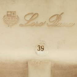 Pre Owned Loro Piana Navy Blue Suede Summer Charms Walk Loafers Size 39