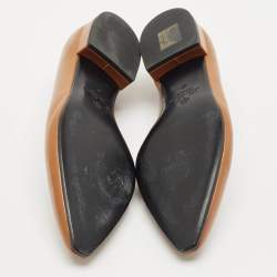 Loro Piana Brown Leather Rebecca Ballet Flats Size 37