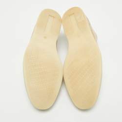 Pre Owned Loro Piana Beige Suede Open Walk Ankle Length Boots Size 38