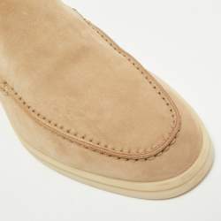 Pre Owned Loro Piana Beige Suede Summer Charms Walk Loafers Size 39