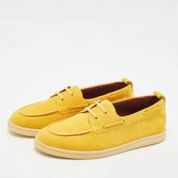 Loro Piana Yellow Suede Sea Sail Walk Loafers Size 37