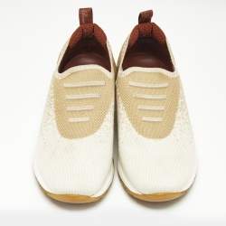 Loro Piana Beige/Cream Suede and Fabric 360 LP Flexy Walk Low Top Sneakers Size 36
