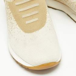 Loro Piana Beige/Cream Suede and Fabric 360 LP Flexy Walk Low Top Sneakers Size 36