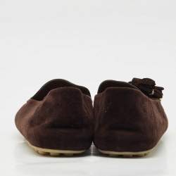 Loro Piana Brown Suede Dot Sole Walk Loafers Size 41