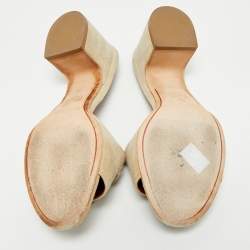 Loro Piana Beige Suede Summer Charms Walk Slide Sandals Size 35
