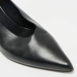 Loro Piana Black Leather Viola Wedge Pumps Size 41