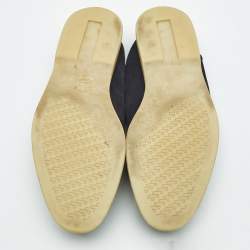 Pre Owned Loro Piana Navy Blue Suede Summer Charms Walk Loafers Size 39.5