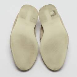 Pre Owned Loro Piana Beige Suede Summer Charms Walk Slip On Loafers Size 37