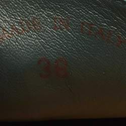 Pre Owned Loro Piana Green Ostrich Leather Loafers Size 38