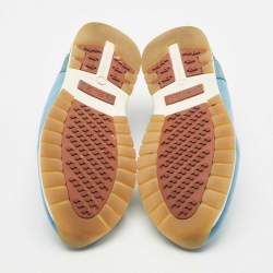 Pre Owned Loro Piana Blue Knit Fabric 360 LP Flexy Walk Slip On Sneakers Size 37