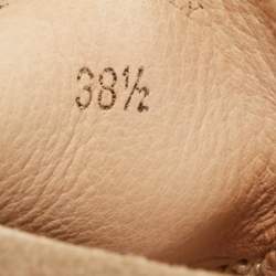 Pre Owned Loro Piana Beige Suede Summer Charms Walk Slip On Loafers Size 38.5