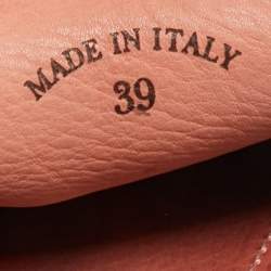 Pre Owned Loro Piana Pink Suede Babouche Charms Walk Mules Size 39