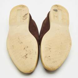 Pre Owned Loro Piana Brown Suede Summer Charms Walk Loafers Size 38