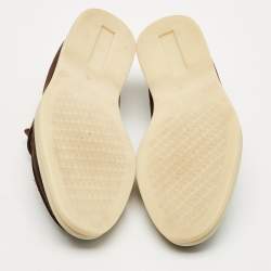 Pre Owned Loro Piana Dark Brown Suede Summer Charms Walk Loafers Size 36