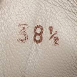 Pre Owned Loro Piana Olive Green Ostrich Leather Nuages Low Top Sneakers Size 38.5