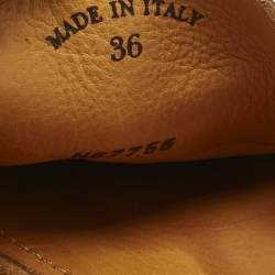 Pre Owned Loro Piana Orange Suede Babouche Charms Walk Mules Size 36