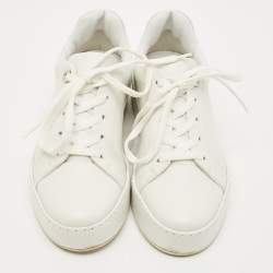 Pre Owned Loro Piana White Leather Nuage Low Top Sneakers Size 35