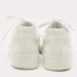 Pre Owned Loro Piana White Leather Nuage Low Top Sneakers Size 35