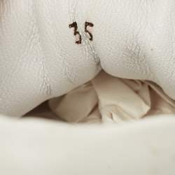 Pre Owned Loro Piana White Leather Nuage Low Top Sneakers Size 35