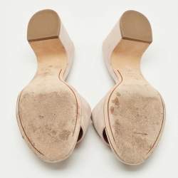 Pre Owned Loro Piana Mauve Suede Summer Charms Heel Mules Size 37