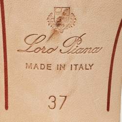 Pre Owned Loro Piana Mauve Suede Summer Charms Heel Mules Size 37