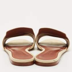 Pre Owned Loro Piana Cream Suede Summer Charms Walk Flat Slide Size 38.5