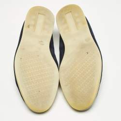 Pre Owned Loro Piana Navy Blue Suede Summer Charms Walk Loafers Size 35