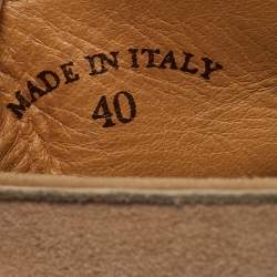 Pre Owned Loro Piana Beige Suede Open Walk Ankle Length Boots Size 40