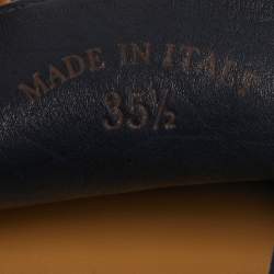 Pre Owned Loro Piana Navy Blue Suede Summer Charms Walk Loafers Size 35.5