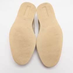 Pre Owned Loro Piana Light Beige Suede Summer Charms Walk Loafers Size 38