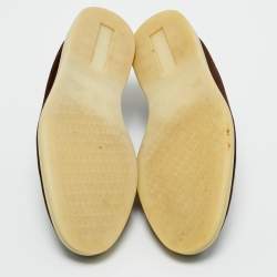 Pre Owned Loro Piana Brown Suede Open Walk Ankle Length Boots Size 35.5