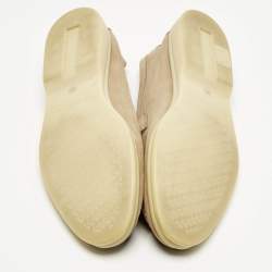 Pre Owned Loro Piana Beige Suede Summer Walk Loafers Size 37.5