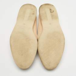 Pre Owned Loro Piana Beige Croc Embossed Leather and Suede Summer Charms Walk Loafers Size 39