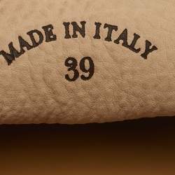 Pre Owned Loro Piana Beige Croc Embossed Leather and Suede Summer Charms Walk Loafers Size 39