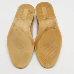 Pre Owned Loro Piana Beige Suede Summer Charms Walk Slip On Loafers Size 39